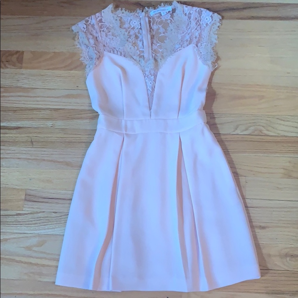 BCBG generation light pink lace dress
